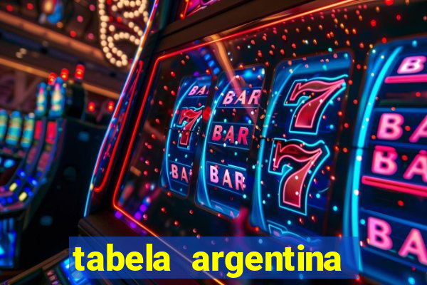 tabela argentina torneo betano